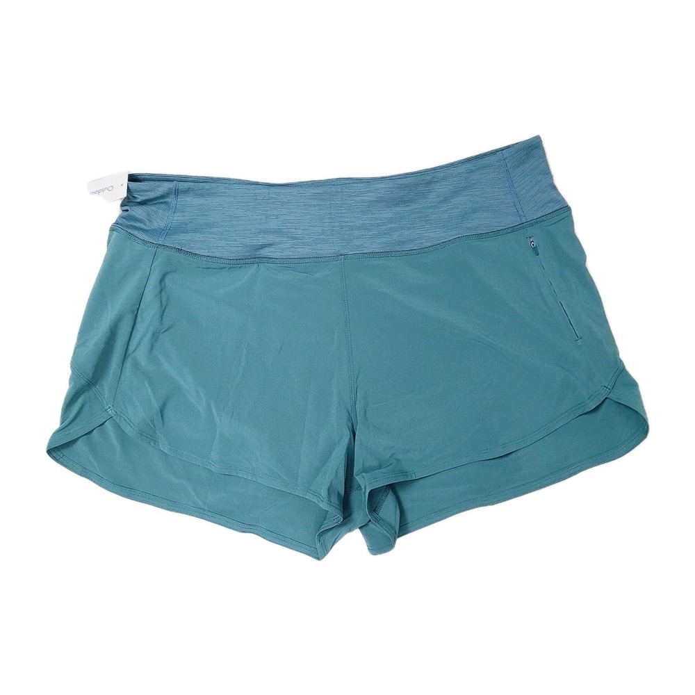 NEW Outdoor Voices Hudson 2.5" Running Shorts Blue Green High Rise 2XL Athletic - Picture 1 of 11